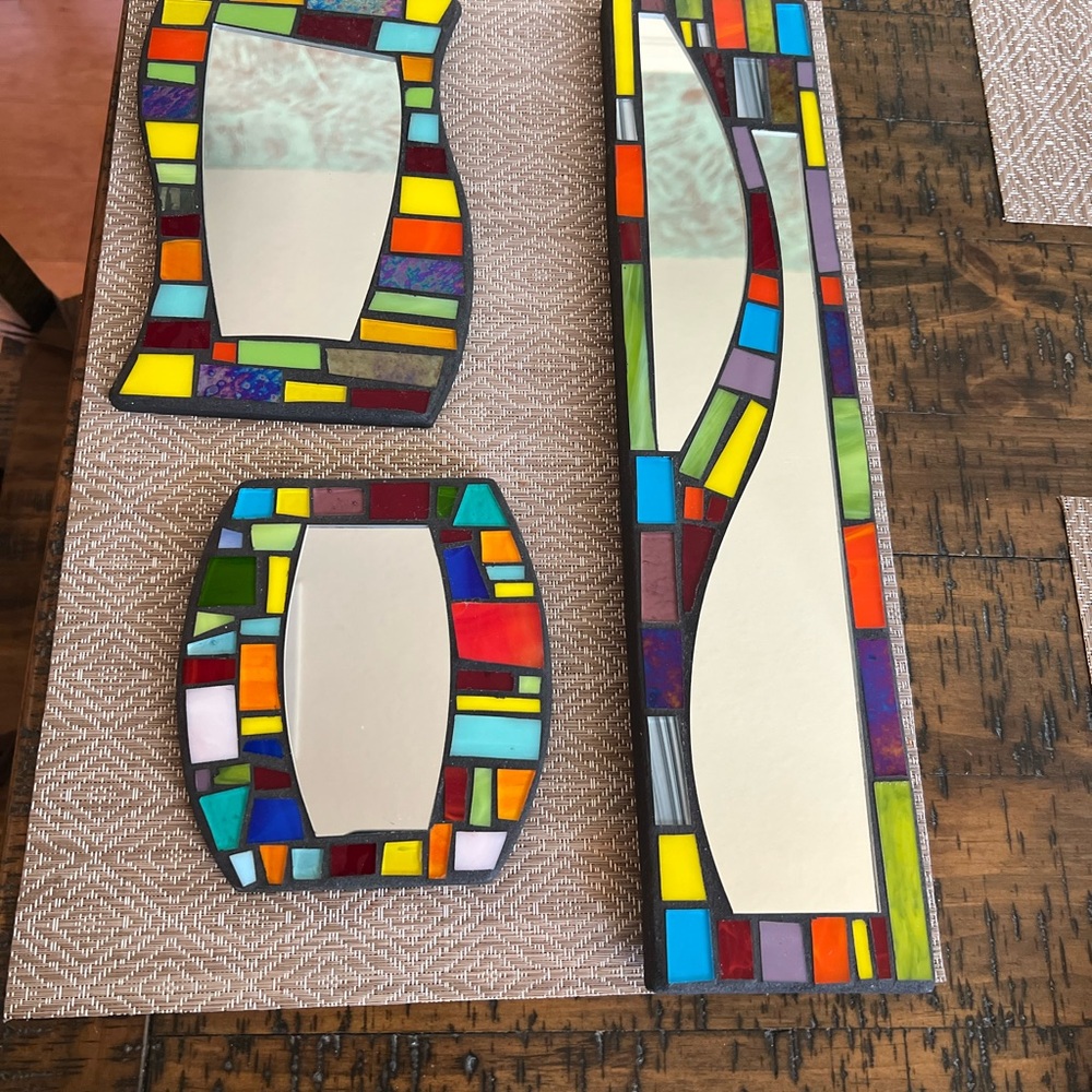 Mirror Abstract Mosaic: Mid-century